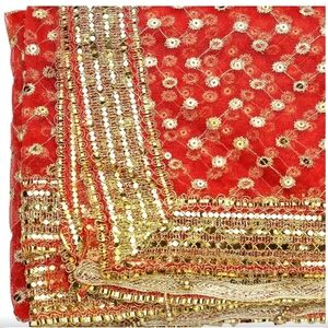 Aditri Creation Red Large Decorative Backdrop Cloth Chunari Chunni